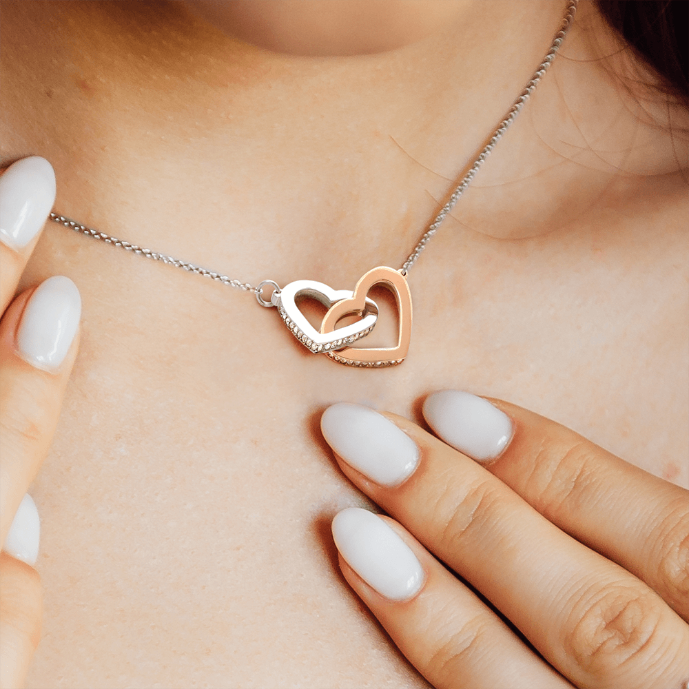 Interlocking Hearts Valentine's Day Necklace – To Our Beautiful Daughter