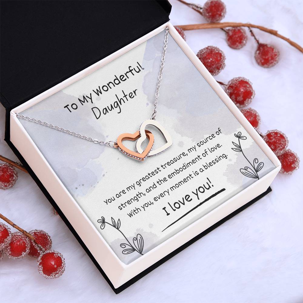 Interlocking Hearts Graduation Necklace from Parent