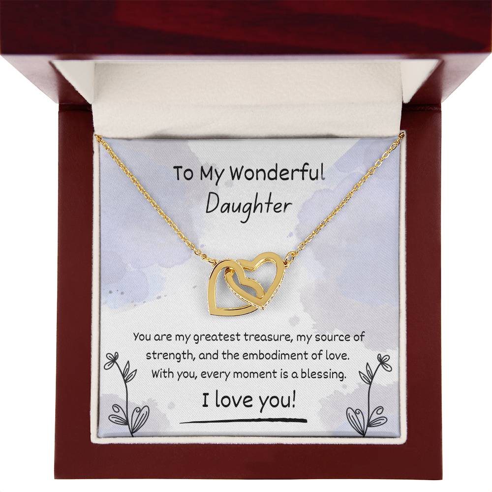 Interlocking Hearts Graduation Necklace from Parent