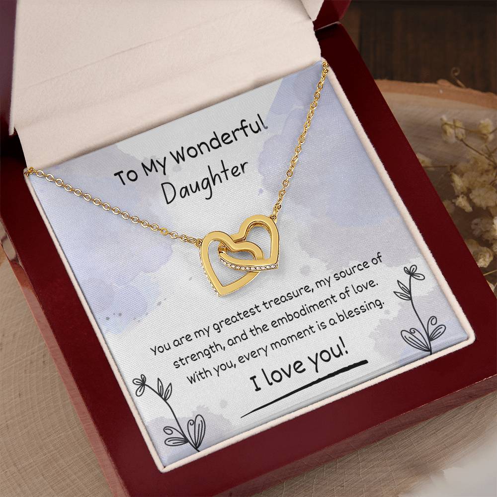 Interlocking Hearts Graduation Necklace from Parent
