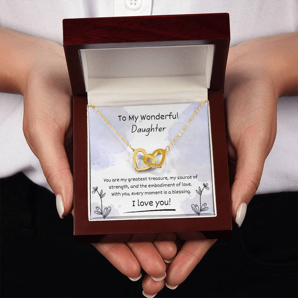 Interlocking Hearts Graduation Necklace from Parent