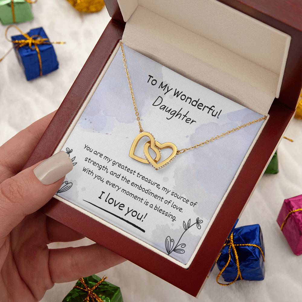 Interlocking Hearts Graduation Necklace from Parent
