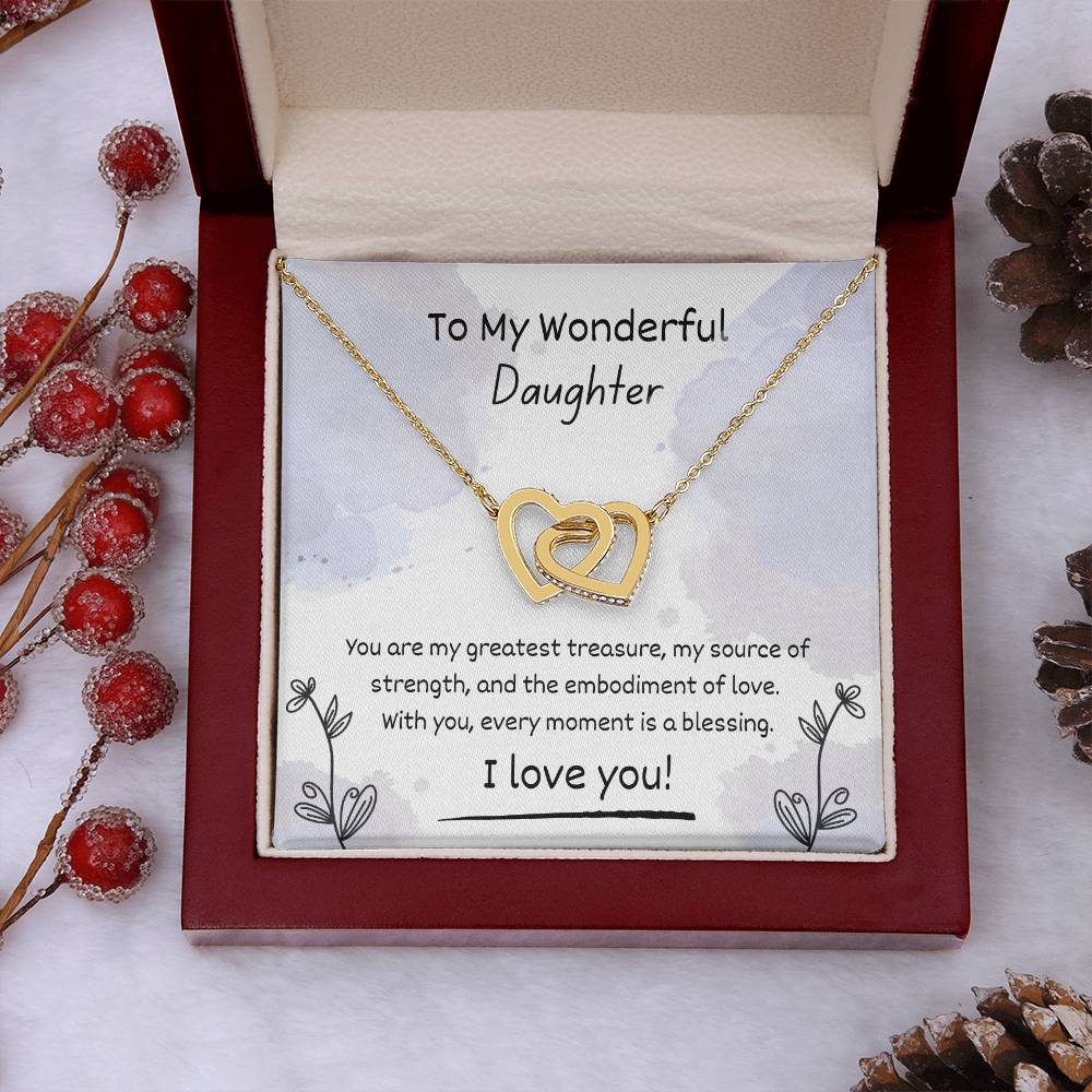 Interlocking Hearts Graduation Necklace from Parent