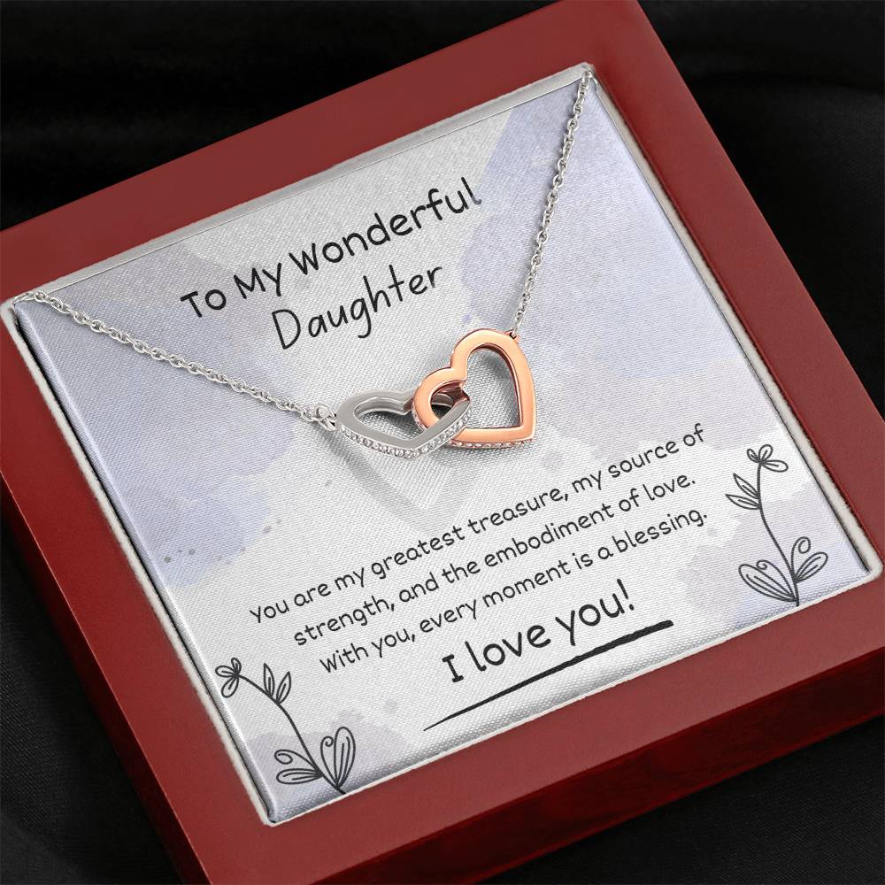 Interlocking Hearts Graduation Necklace from Parent