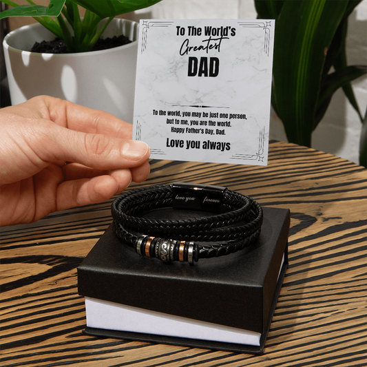 To My Dad - Forever My Dad | Love You Forever Bracelet | Personalized Father's Day Gift