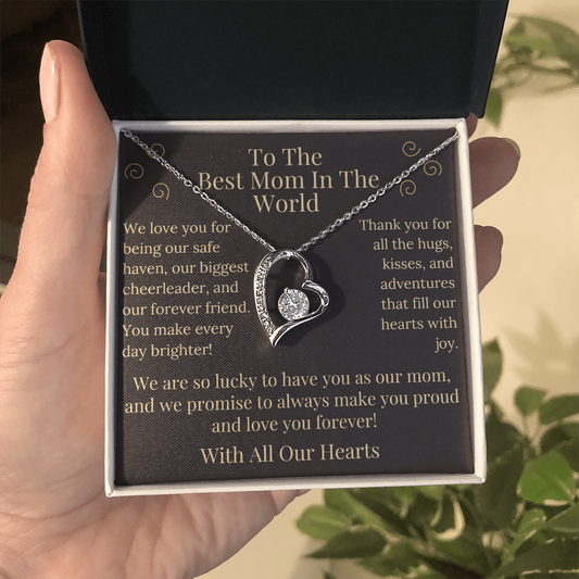 To Our Mom - Warm Hugs Always | Forever Love Necklace | Personalized Loving Gift