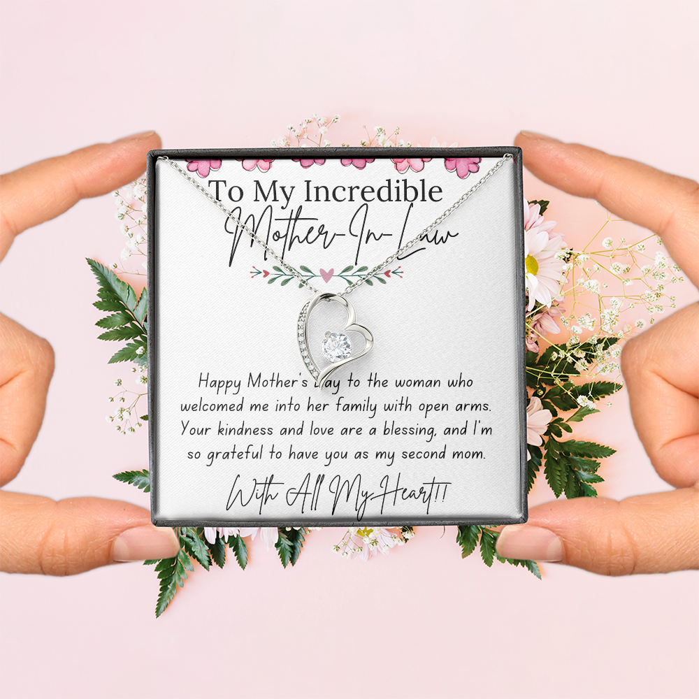 Forever Love Necklace for Mother-In-Law – A Gift From Son/Daughter-in-Law with Love