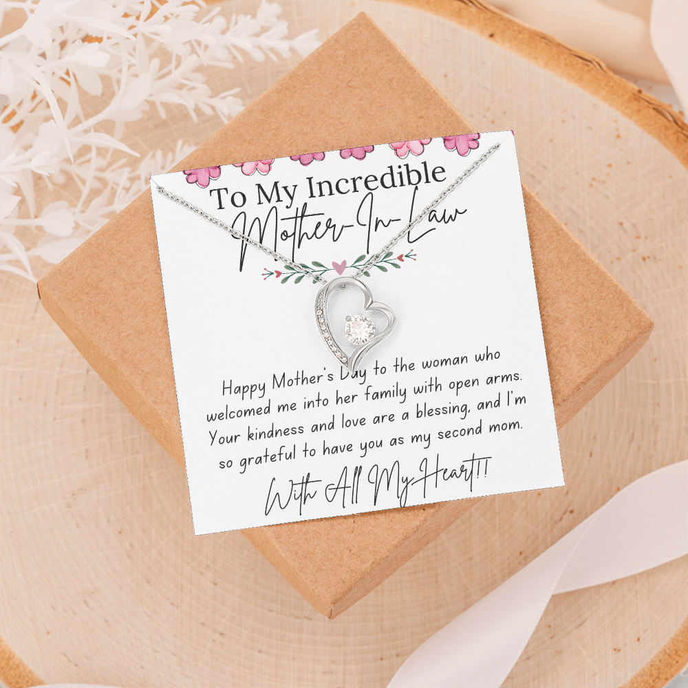 Forever Love Necklace for Mother-In-Law – A Gift From Son/Daughter-in-Law with Love