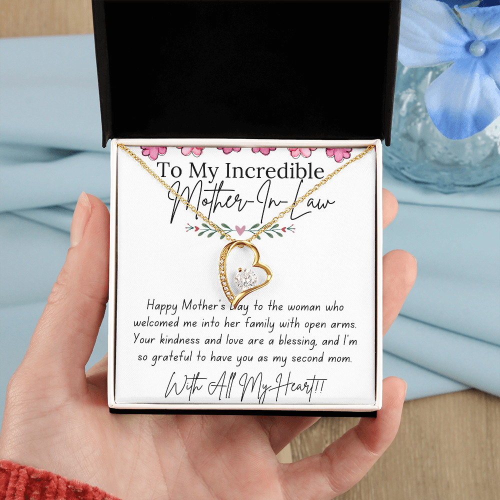 Forever Love Necklace for Mother-In-Law – A Gift From Son/Daughter-in-Law with Love