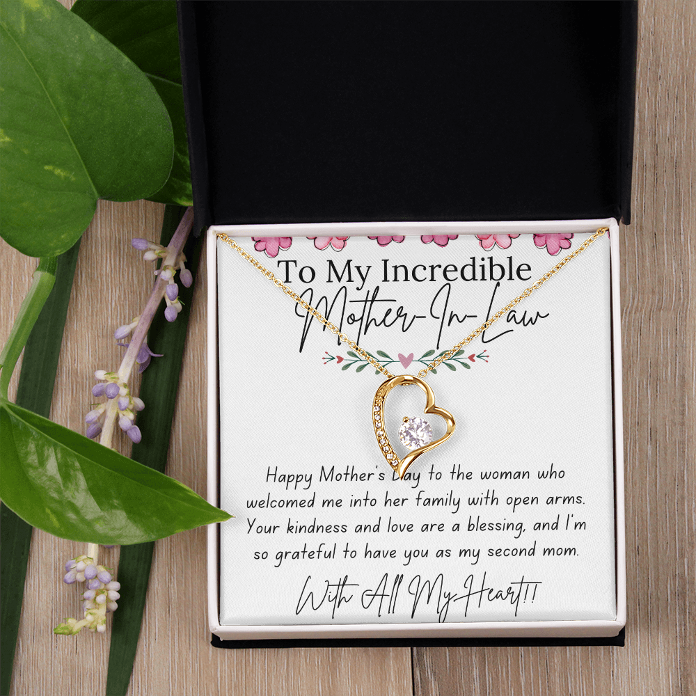Forever Love Necklace for Mother-In-Law – A Gift From Son/Daughter-in-Law with Love