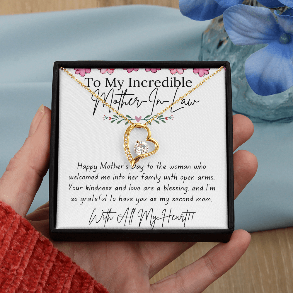 Forever Love Necklace for Mother-In-Law – A Gift From Son/Daughter-in-Law with Love