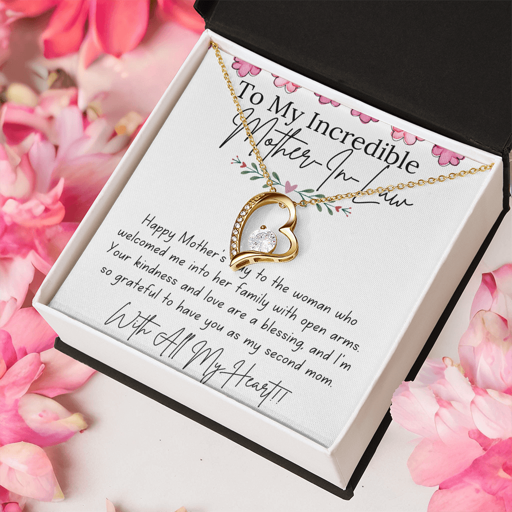 Forever Love Necklace for Mother-In-Law – A Gift From Son/Daughter-in-Law with Love
