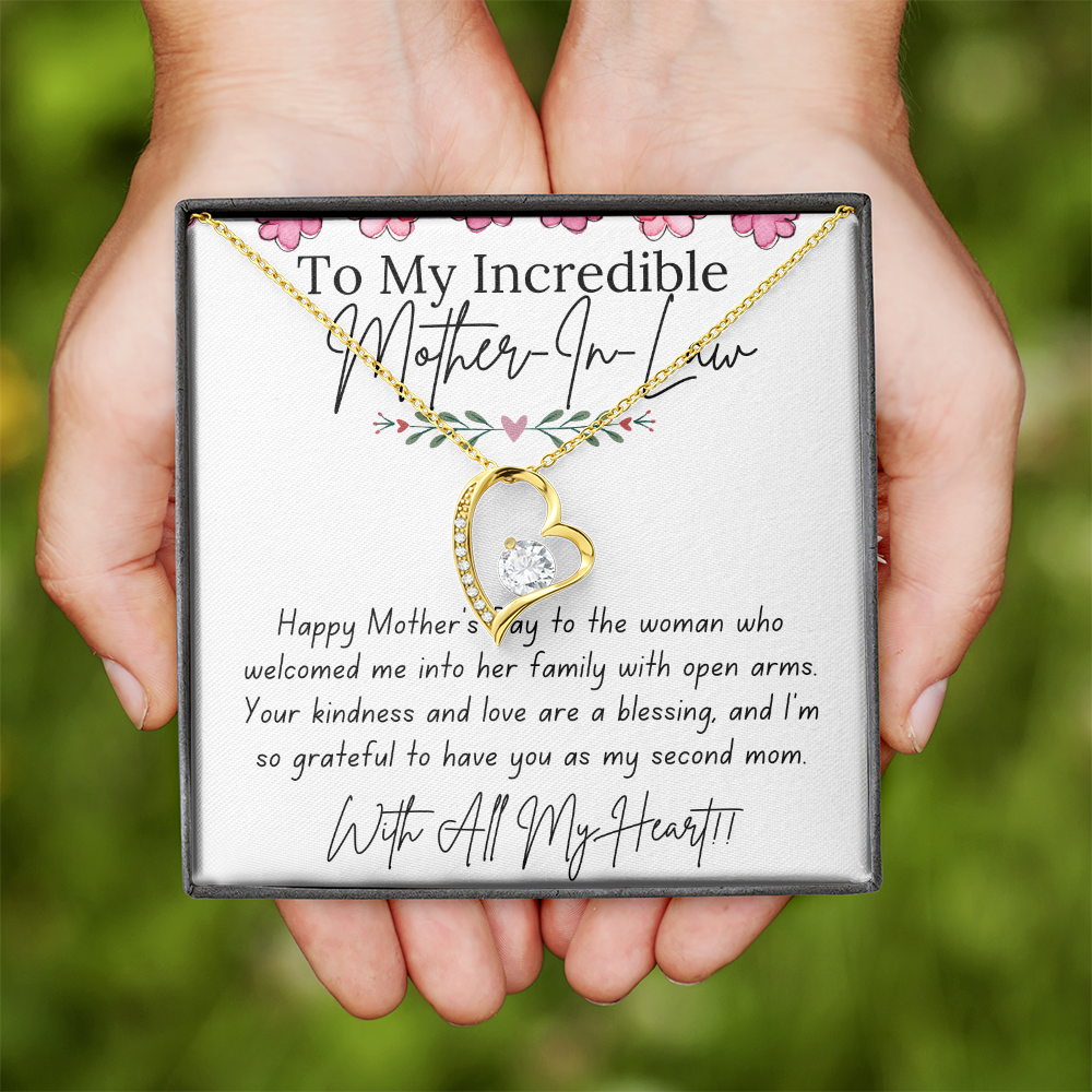 Forever Love Necklace for Mother-In-Law – A Gift From Son/Daughter-in-Law with Love