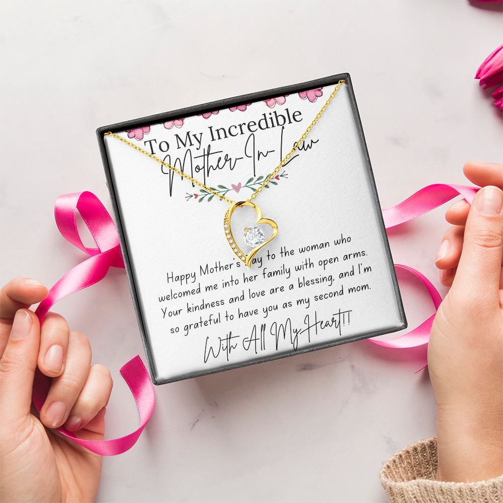 Forever Love Necklace for Mother-In-Law – A Gift From Son/Daughter-in-Law with Love
