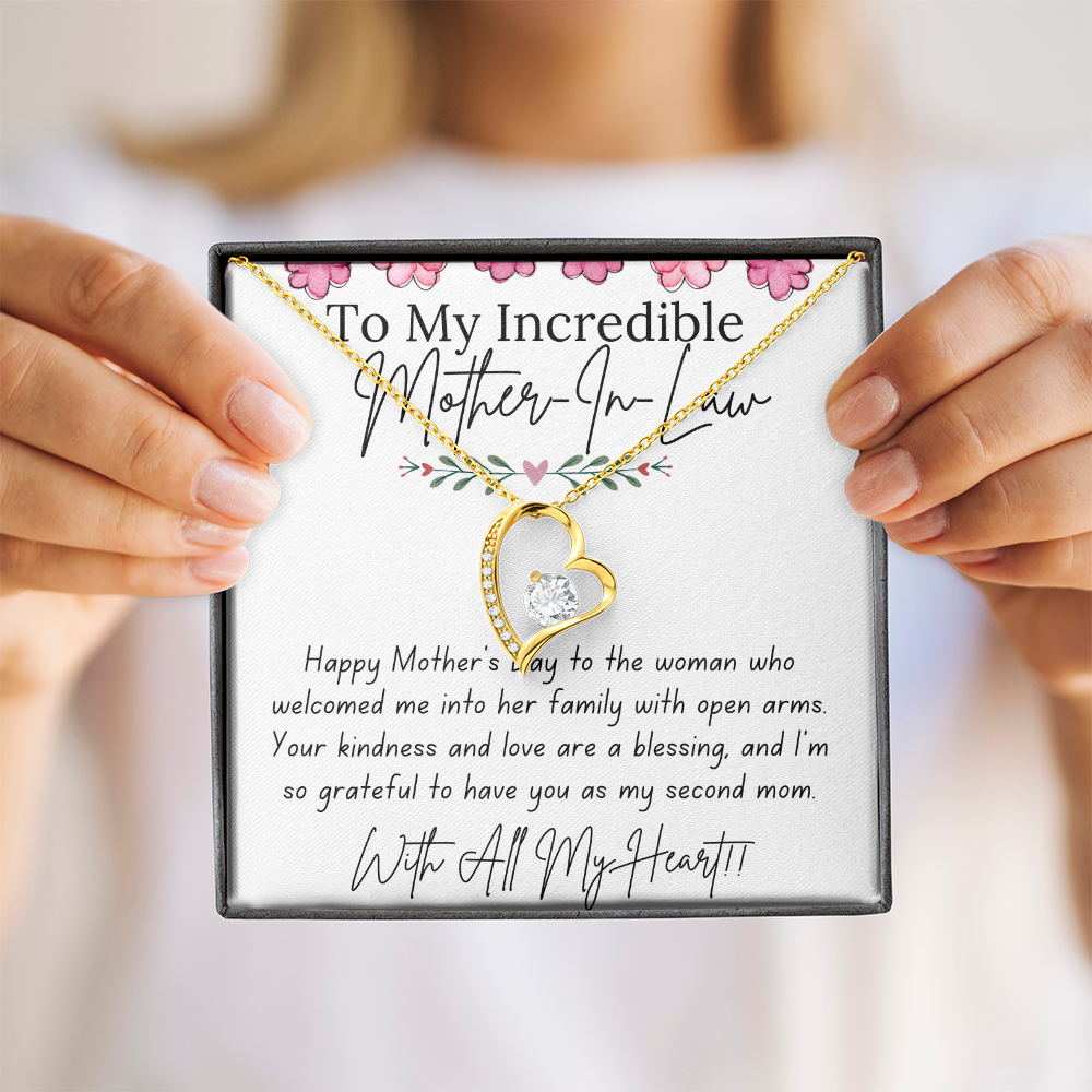 Forever Love Necklace for Mother-In-Law – A Gift From Son/Daughter-in-Law with Love
