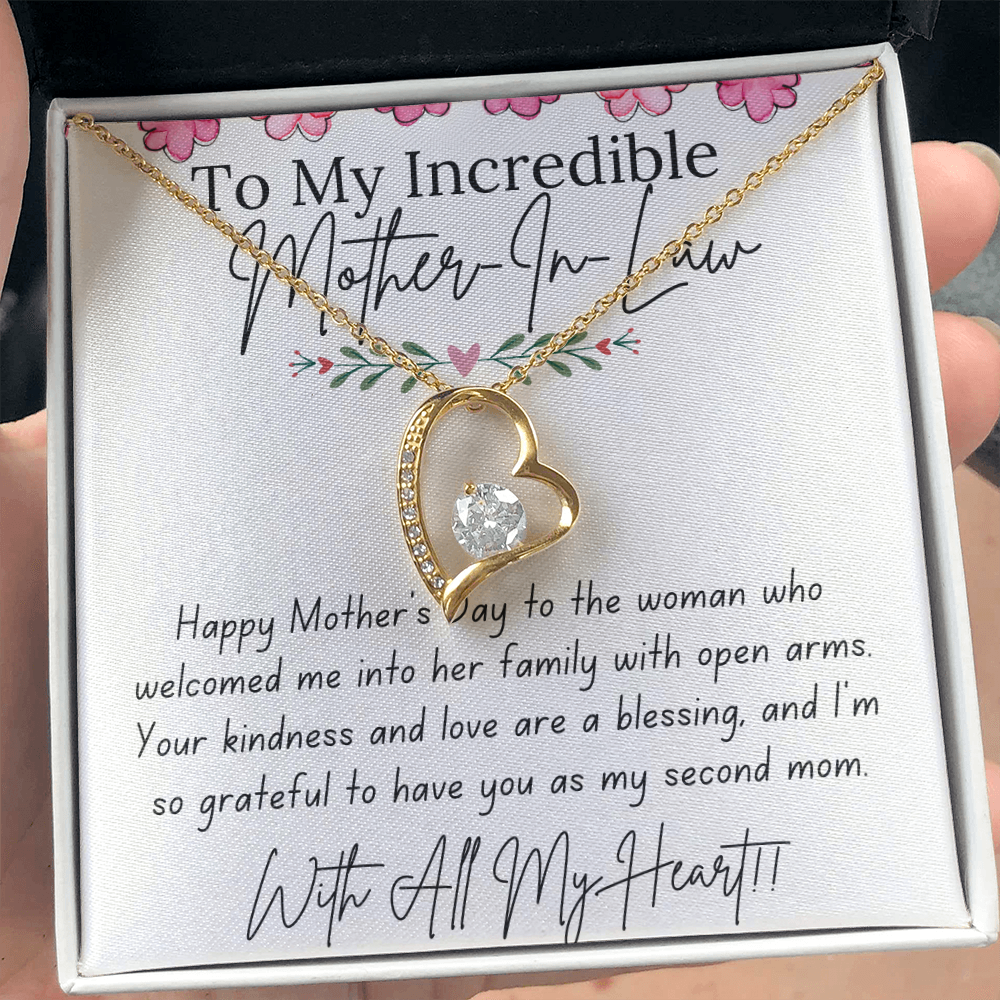 Forever Love Necklace for Mother-In-Law – A Gift From Son/Daughter-in-Law with Love