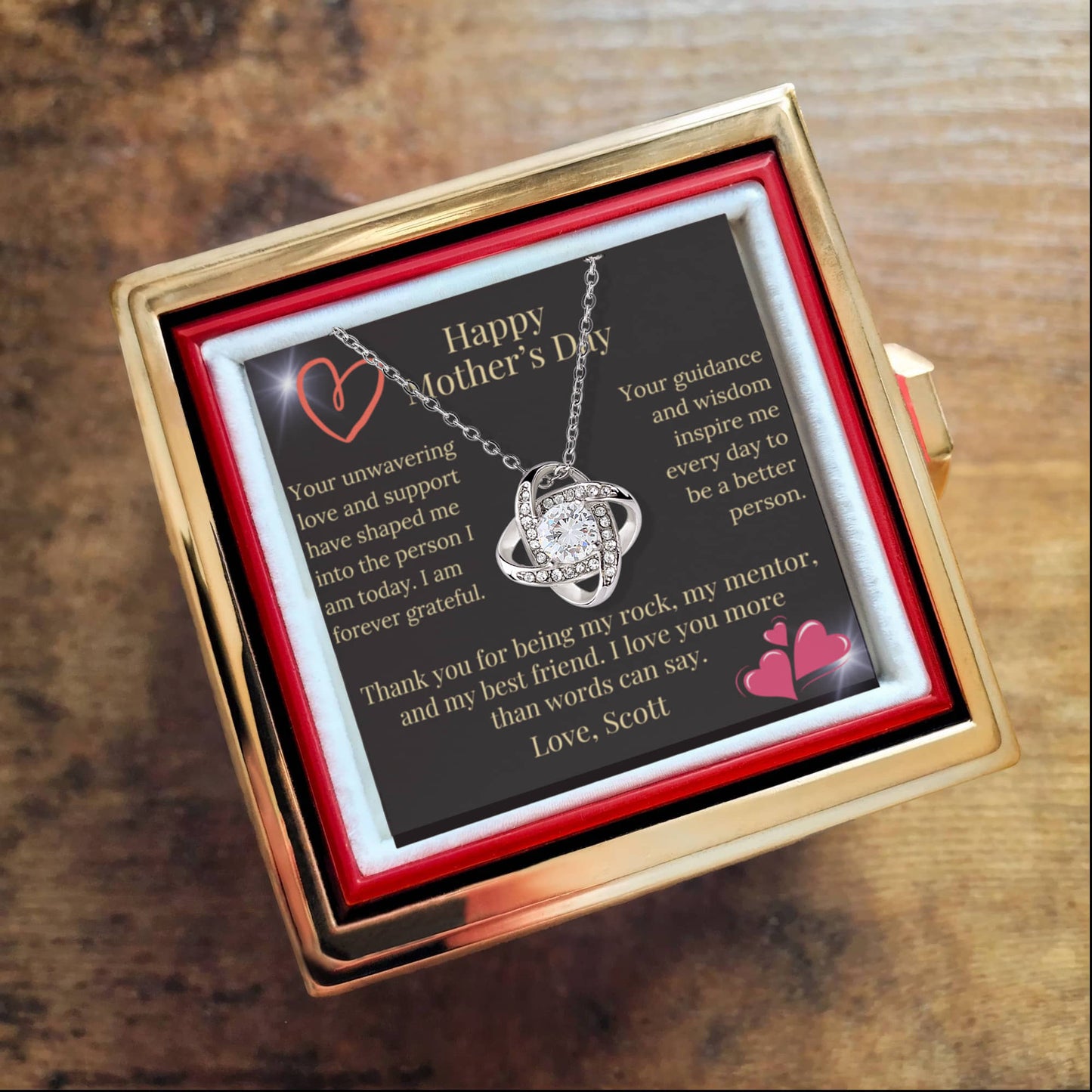 To My Mother-In-Law - Family by Love | Love Knot Necklace | Personalized Mother's Day Gift