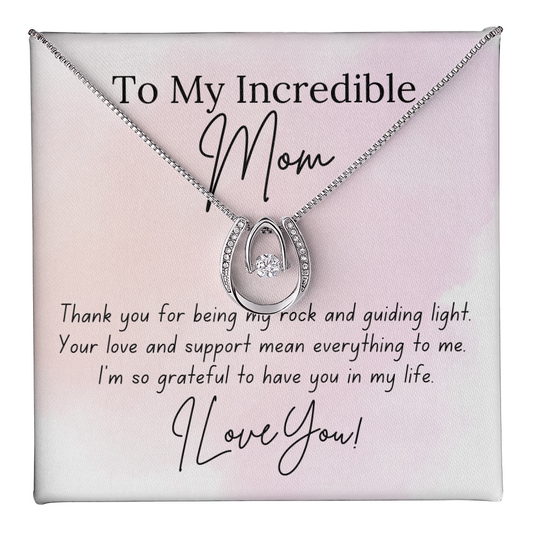 To My Mom - You Mean Everything | Lucky in Love Necklace | Personalized Sentimental Gift
