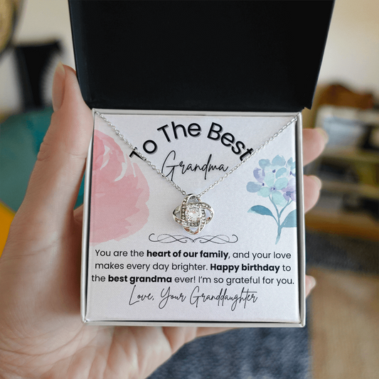 Love Knot Necklace for Grandma – A Thoughtful Birthday Gift from Granddaughter to Grandmother