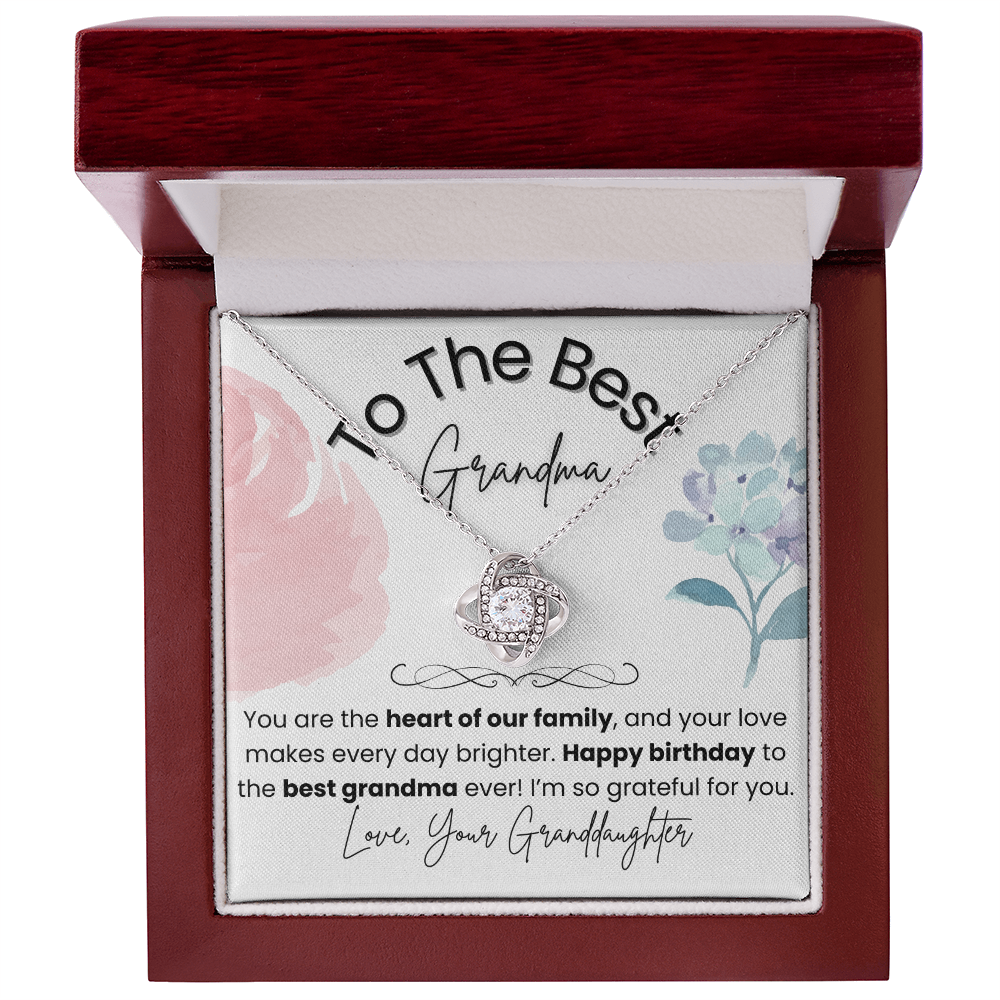 Love Knot Necklace for Grandma – A Thoughtful Birthday Gift from Granddaughter to Grandmother