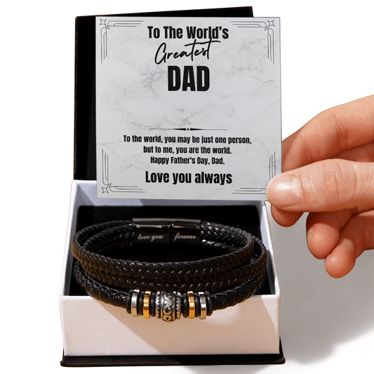 Love You Forever Bracelet for Dad – Father's Day Gift from a Daughter or Son